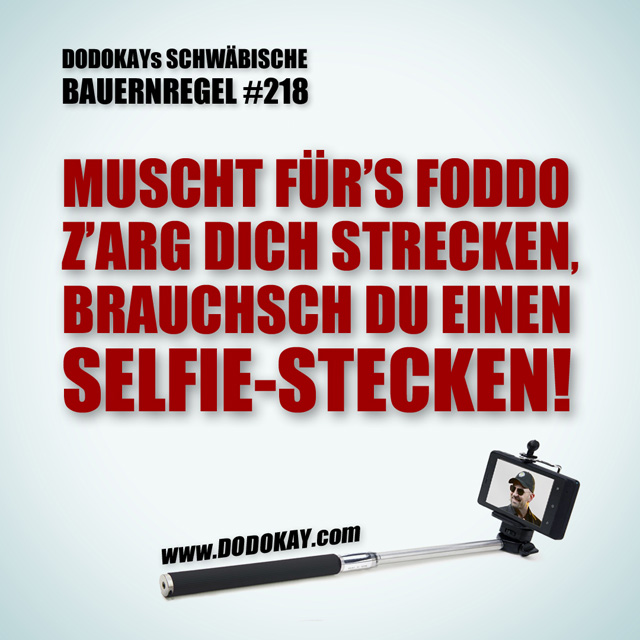 Dodokay Bauernregel Selfie-Stecken