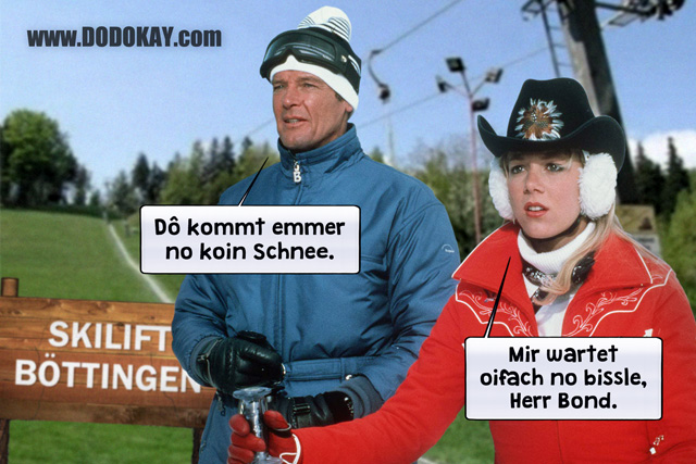 Dodokay Meme Bond Roger Moore Schnee Skifahren